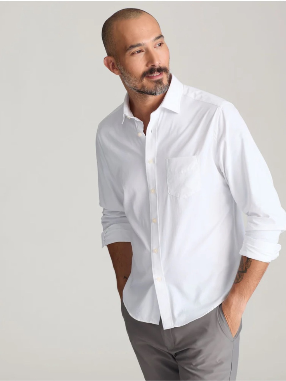 UNTUCKit Performance Gironde Slim Fit Button Down Shirt White - Picture 16 of 16